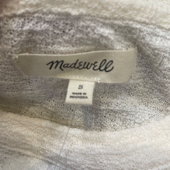 Madewell Texture & Thread Smocked Bell-Sleeve Top, CREAM, size Small NWT - Picture 4 of 13